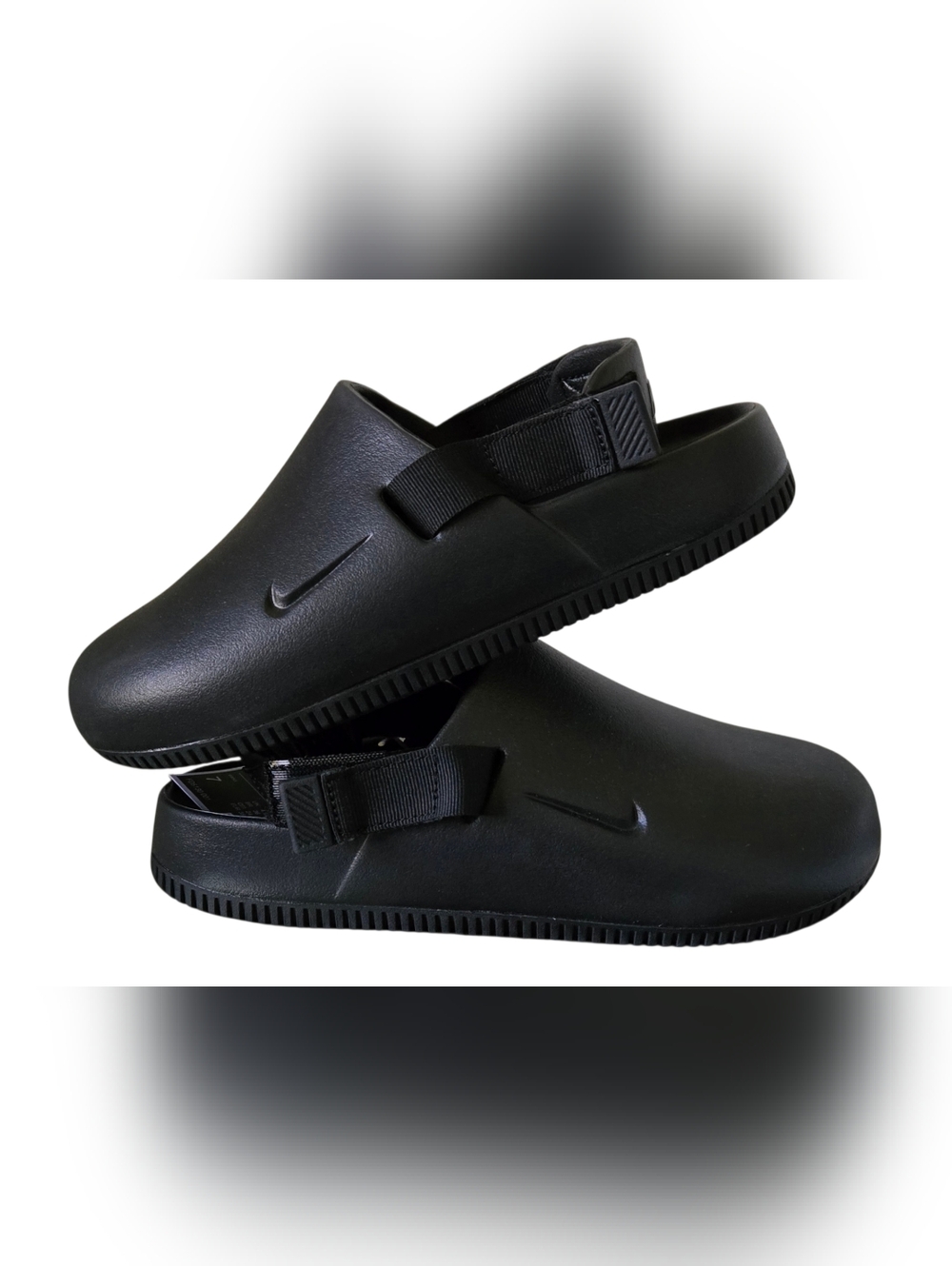 NWT~ Nike Calm Mule Black/Noir Unisex Womens Size 7